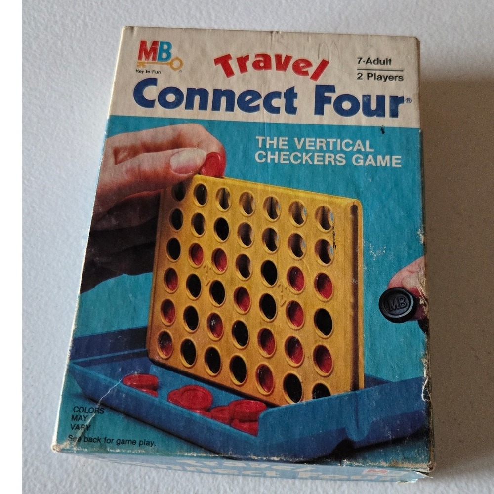 Vintage 1983 Milton Bradley Travel Connect Four Vertical Checkers Game⁷ - Picture 5 of 6